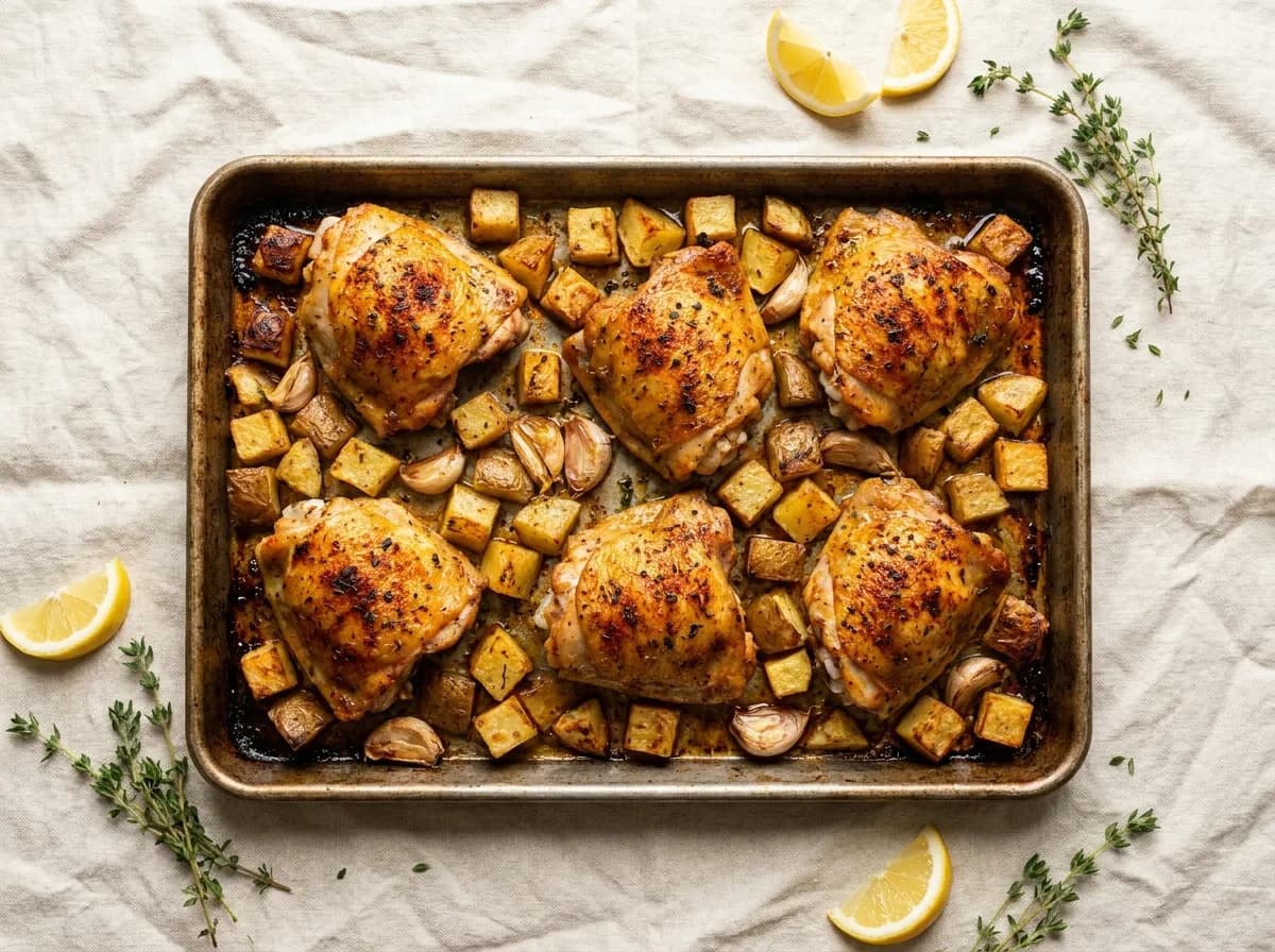 Cuisses de poulet paprika au four